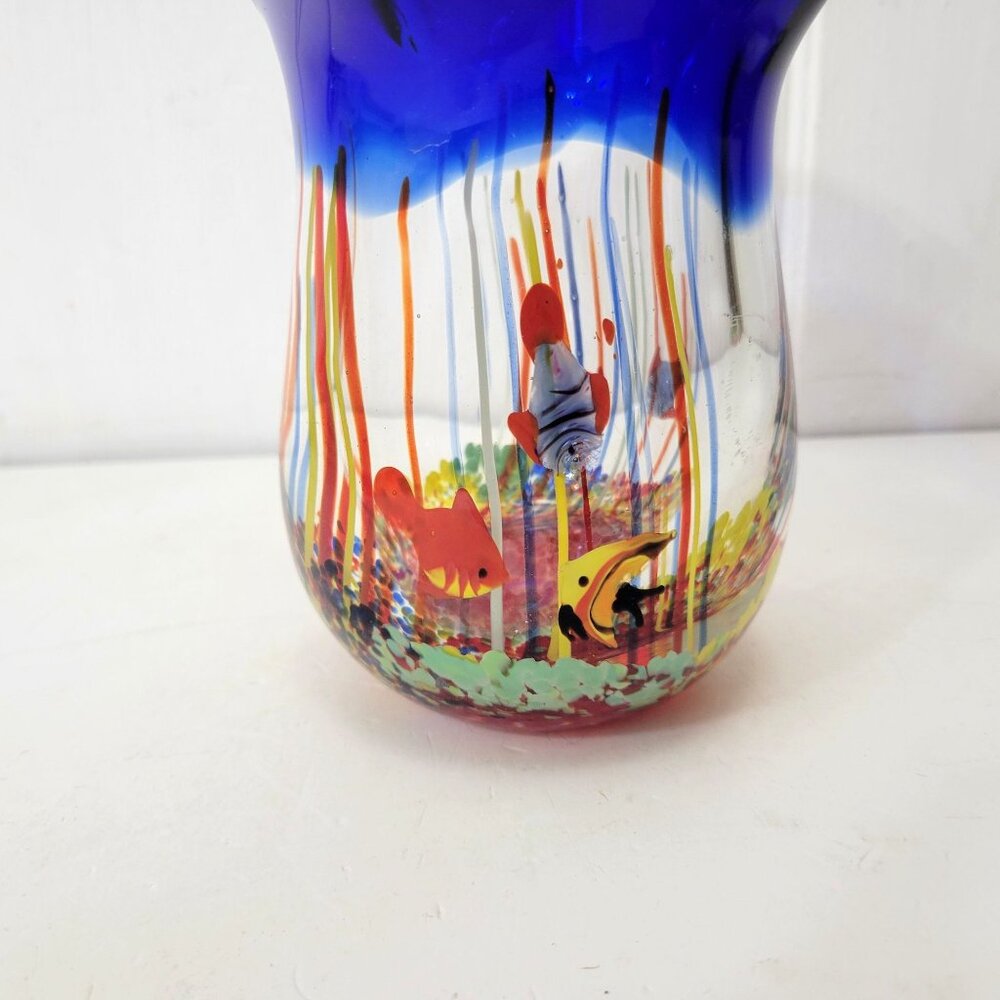 Art Glass Fish Vase - Picture 3 of 9